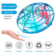 HGRC Mini RC UFO Drone With LED Light Gesture Sensing Electric Flying Quadcopter Anti-collision Induction Dron Toys for children