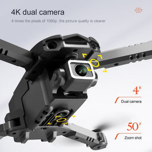 S128 Mini Drone 4K Dual HD Camera Three-Sided Obstacle Avoidance Air Pressure Fixed Height Professional Foldable Quadcopter Toys