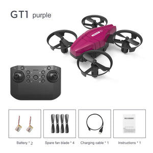 2022 New GT1 Mini Drone 360° Air Rolling with Blade Protection 2.4G Quadcopter Children&#39;s Remote Control Airplane Toys Gift