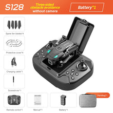 S128 Mini Drone 4K Dual HD Camera Three-Sided Obstacle Avoidance Air Pressure Fixed Height Professional Foldable Quadcopter Toys